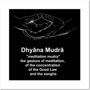 Hand dawn The dhyāna mudrā Posters and Art